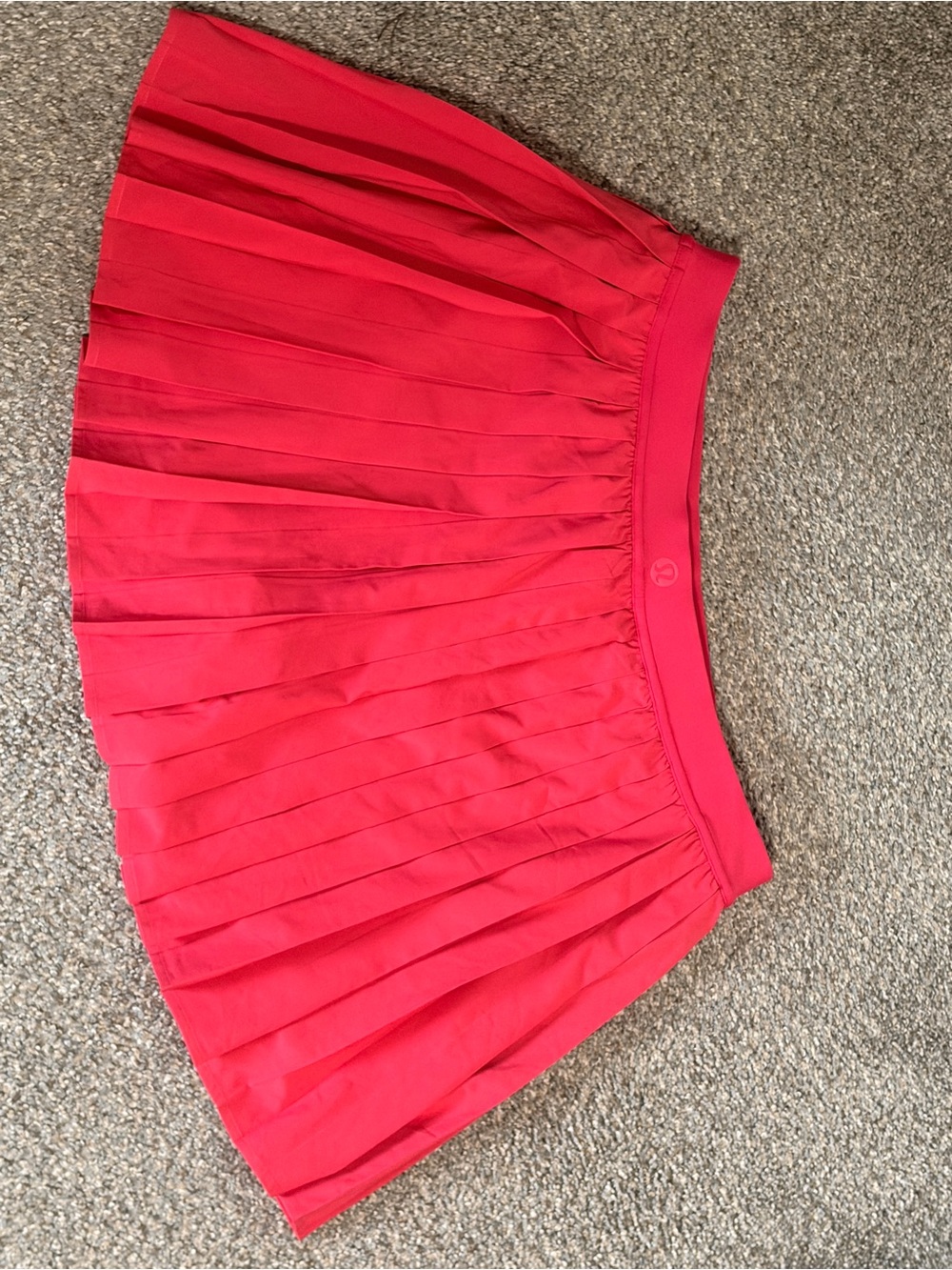 Pleated Red Women's Skirt